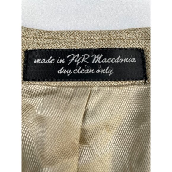 Gianfranco Ruffini Italy Mens Tan Blazer Silk/Wool Sports Coat Size 42R SKU 4686 - Picture 4 of 8